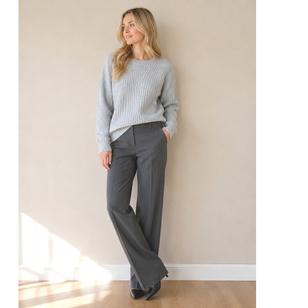 Simply Vera Vera Wang XXL Light Gray Ribbed Knit Sweater